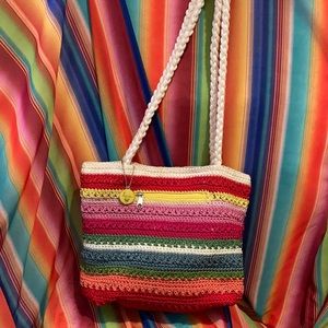 Lina multicolor woven bag.